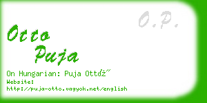 otto puja business card